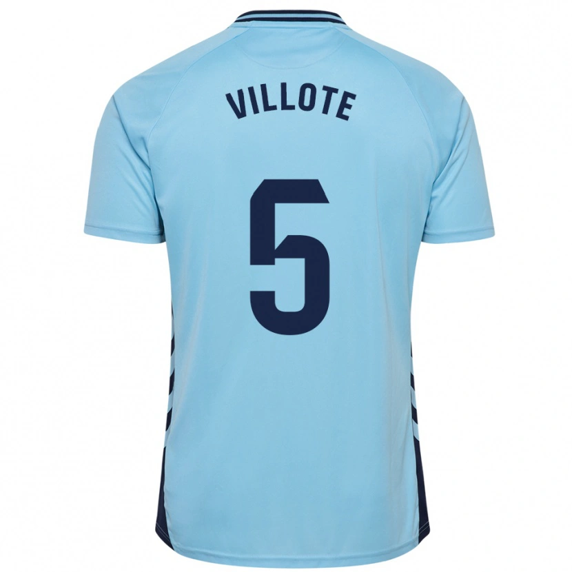 Danxen Damen Víctor Villote #5 Himmelblau Auswärtstrikot Trikot 2025/26 T-Shirt