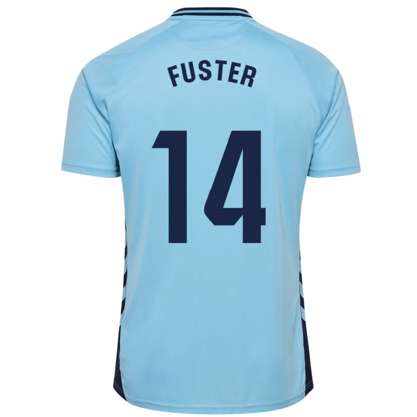 Danxen Damen Manu Fuster #14 Himmelblau Auswärtstrikot Trikot 2025/26 T-Shirt
