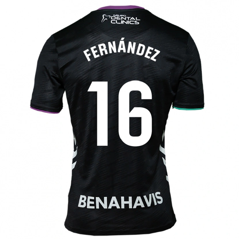 Danxen Damen José Fernández #16 Schwarz Lila Grün Auswärtstrikot Trikot 2025/26 T-Shirt
