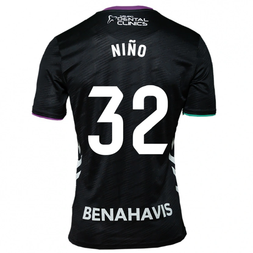 Danxen Damen Adrián Niño #32 Schwarz Lila Grün Auswärtstrikot Trikot 2025/26 T-Shirt