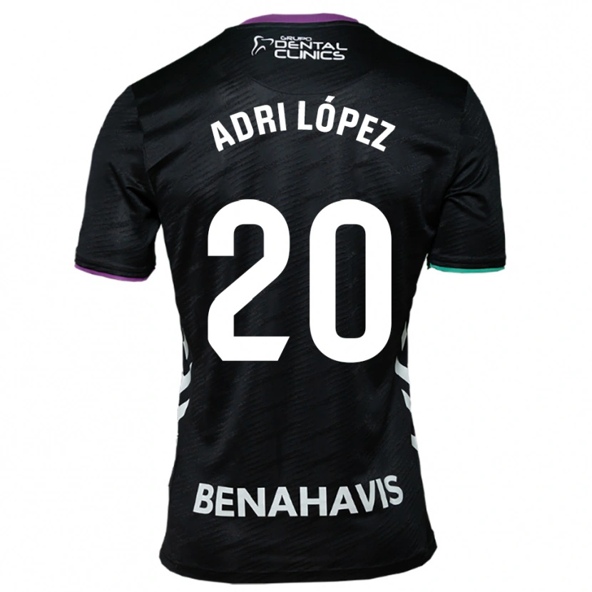 Danxen Damen Adri López #20 Schwarz Lila Grün Auswärtstrikot Trikot 2025/26 T-Shirt