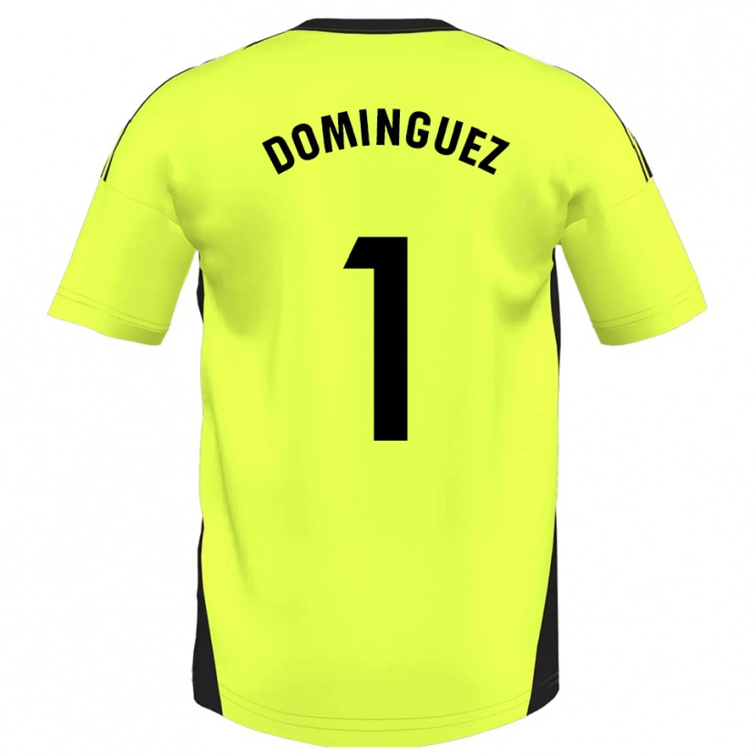 Danxen Damen Iago Domínguez #1 Fluoreszierendes Gelb Auswärtstrikot Trikot 2025/26 T-Shirt