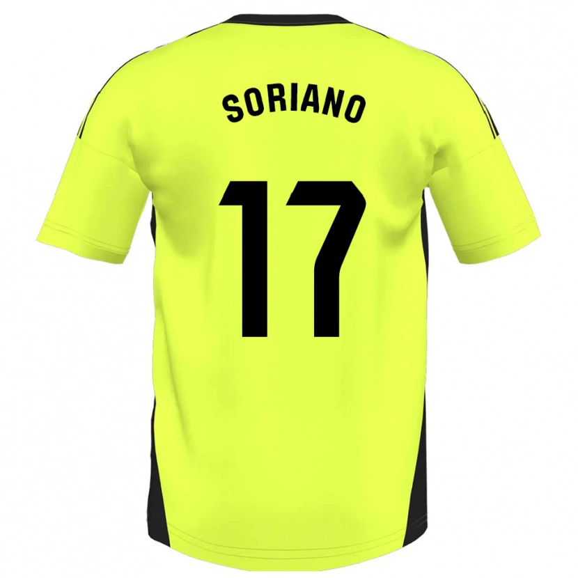 Danxen Damen Adrián Soriano #17 Fluoreszierendes Gelb Auswärtstrikot Trikot 2025/26 T-Shirt
