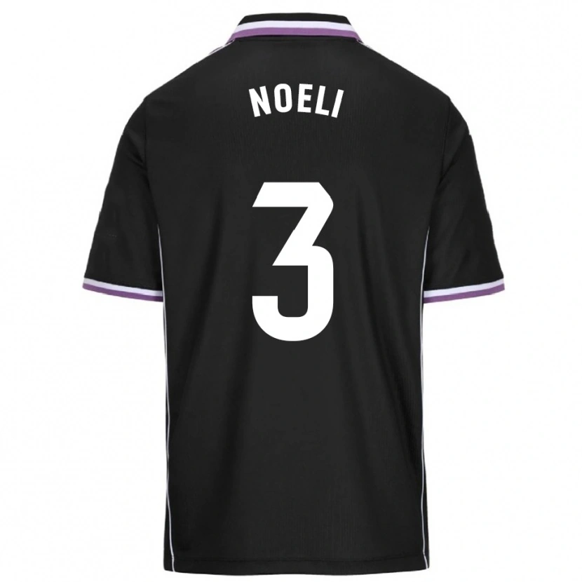 Danxen Damen Noelia Díez González #3 Lila Schwarz Auswärtstrikot Trikot 2025/26 T-Shirt