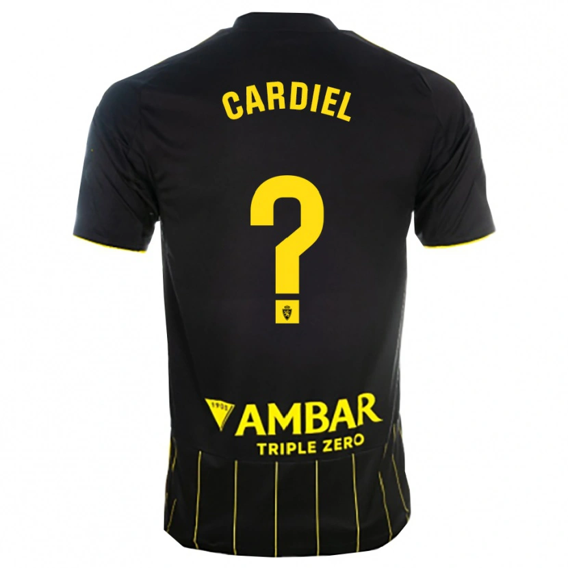 Danxen Damen Manu Cardiel #0 Schwarz Gelb Auswärtstrikot Trikot 2025/26 T-Shirt