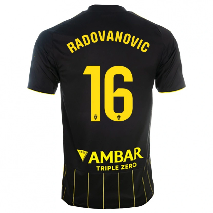 Danxen Damen Aleksandar Radovanovic #16 Schwarz Gelb Auswärtstrikot Trikot 2025/26 T-Shirt