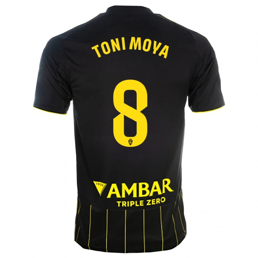 Danxen Damen Toni Moya #8 Schwarz Gelb Auswärtstrikot Trikot 2025/26 T-Shirt