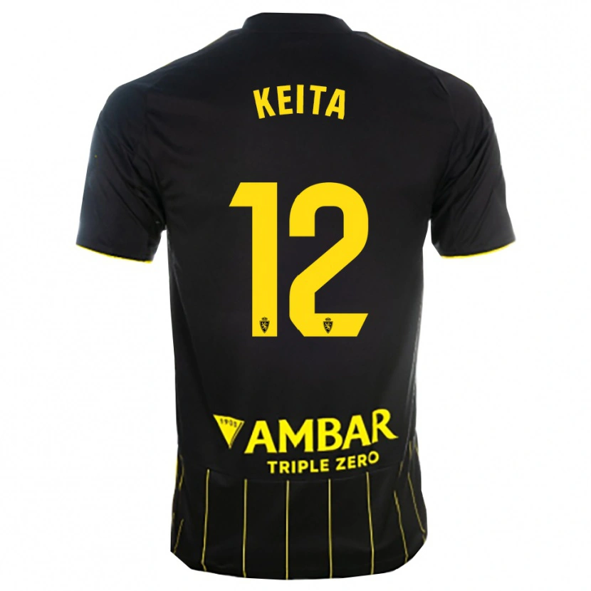 Danxen Damen Lassine Keita #12 Schwarz Gelb Auswärtstrikot Trikot 2025/26 T-Shirt