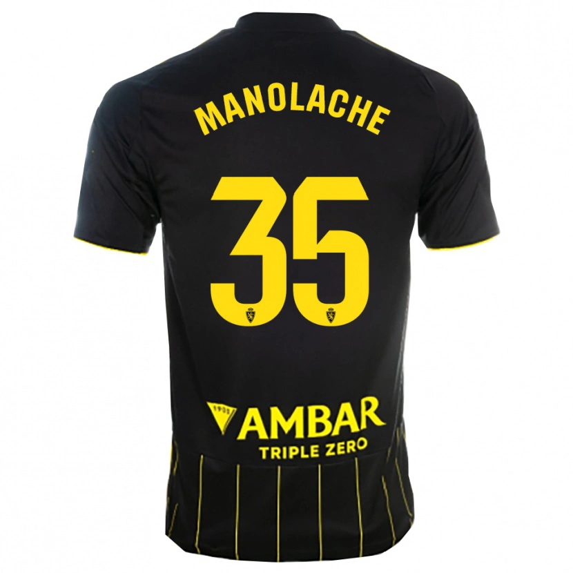 Danxen Damen Marcos Manolache #35 Schwarz Gelb Auswärtstrikot Trikot 2025/26 T-Shirt