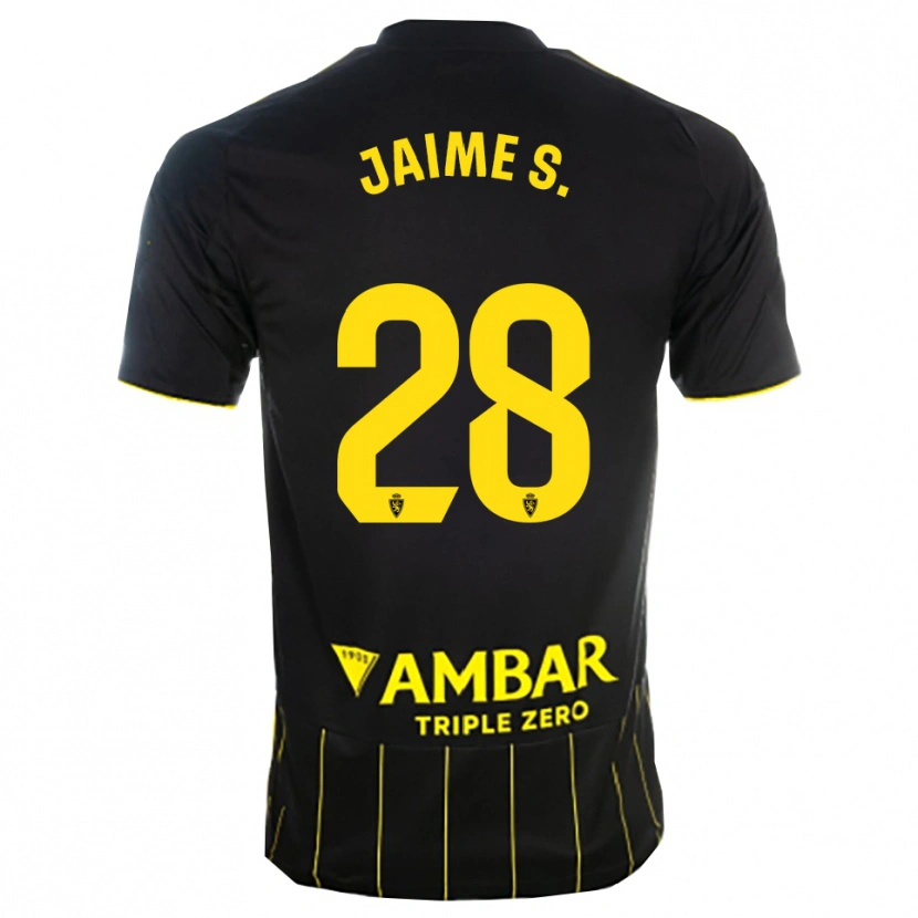 Danxen Damen Jaime Sánchez #28 Schwarz Gelb Auswärtstrikot Trikot 2025/26 T-Shirt