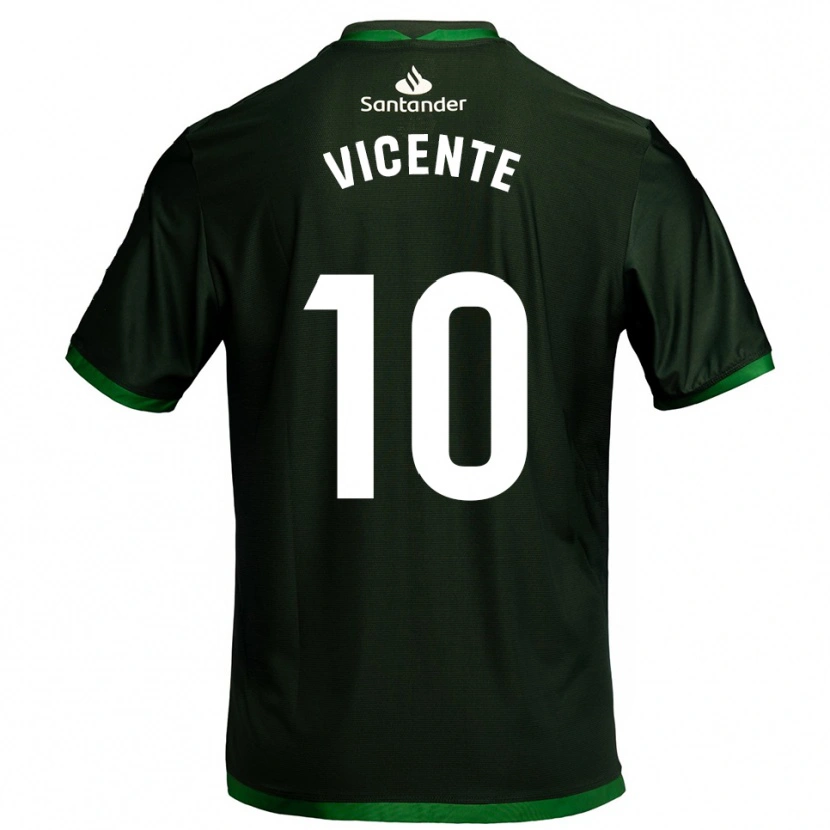 Danxen Damen Iñigo Vicente #10 Dunkelgrün Auswärtstrikot Trikot 2025/26 T-Shirt