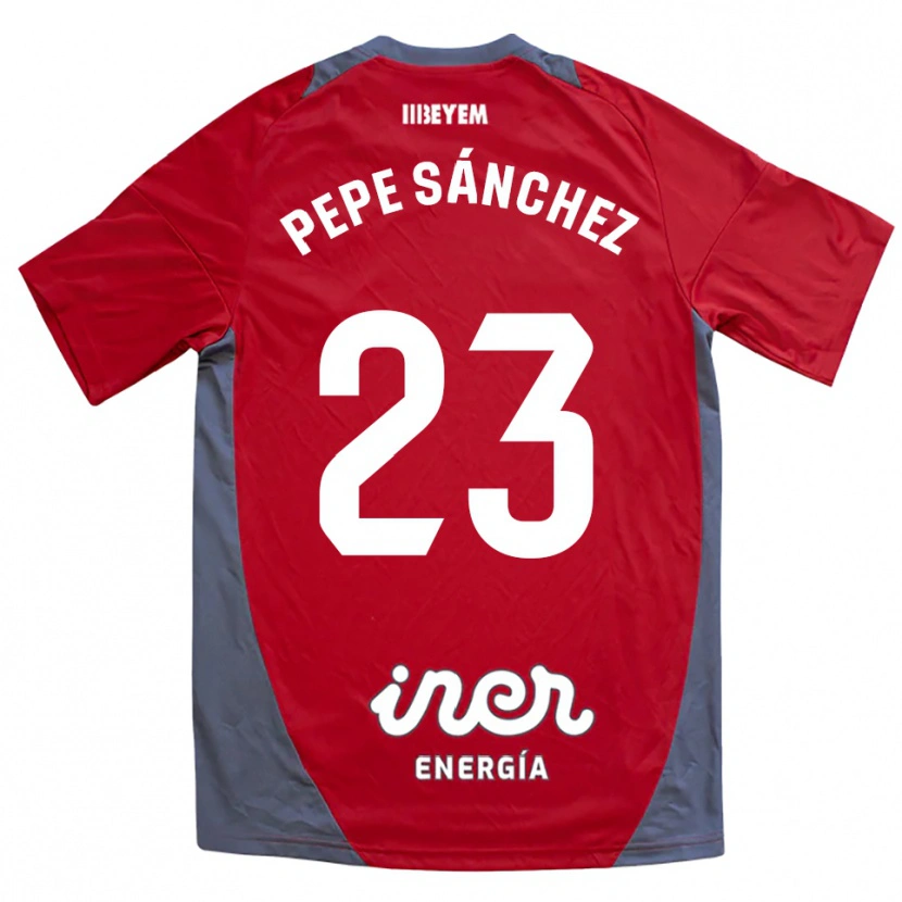 Danxen Damen Pepe Sánchez #23 Rot Grau Auswärtstrikot Trikot 2025/26 T-Shirt