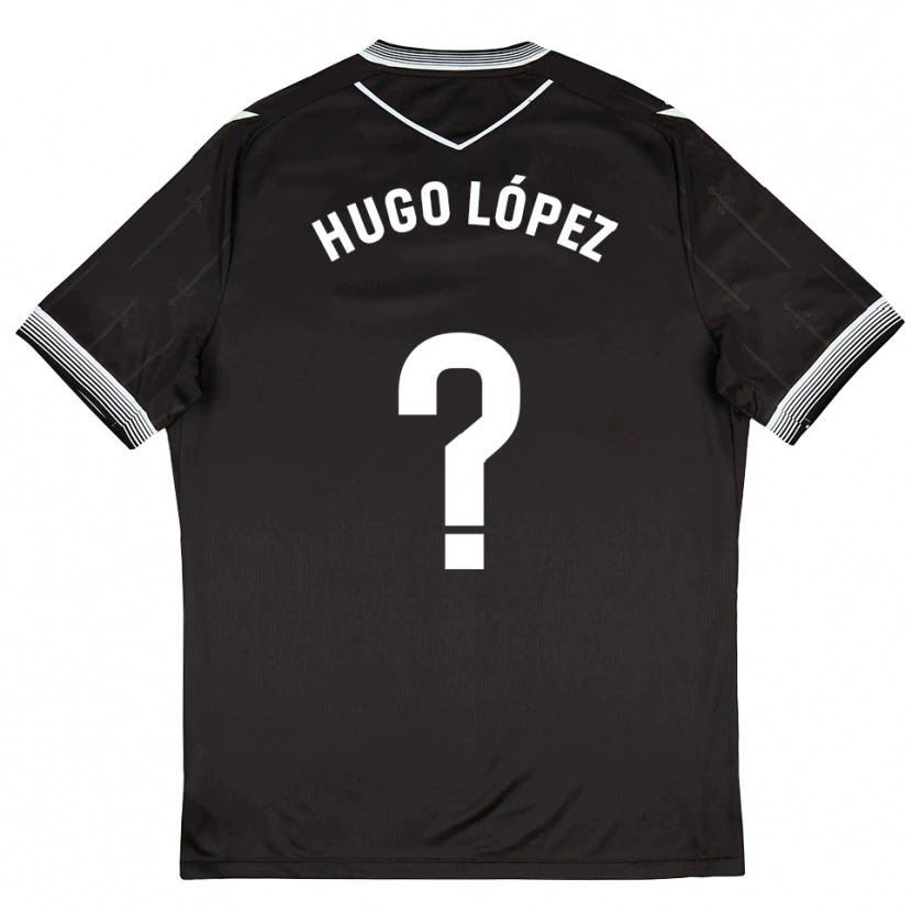 Danxen Damen Hugo López #0 Schwarz Weiß Auswärtstrikot Trikot 2025/26 T-Shirt