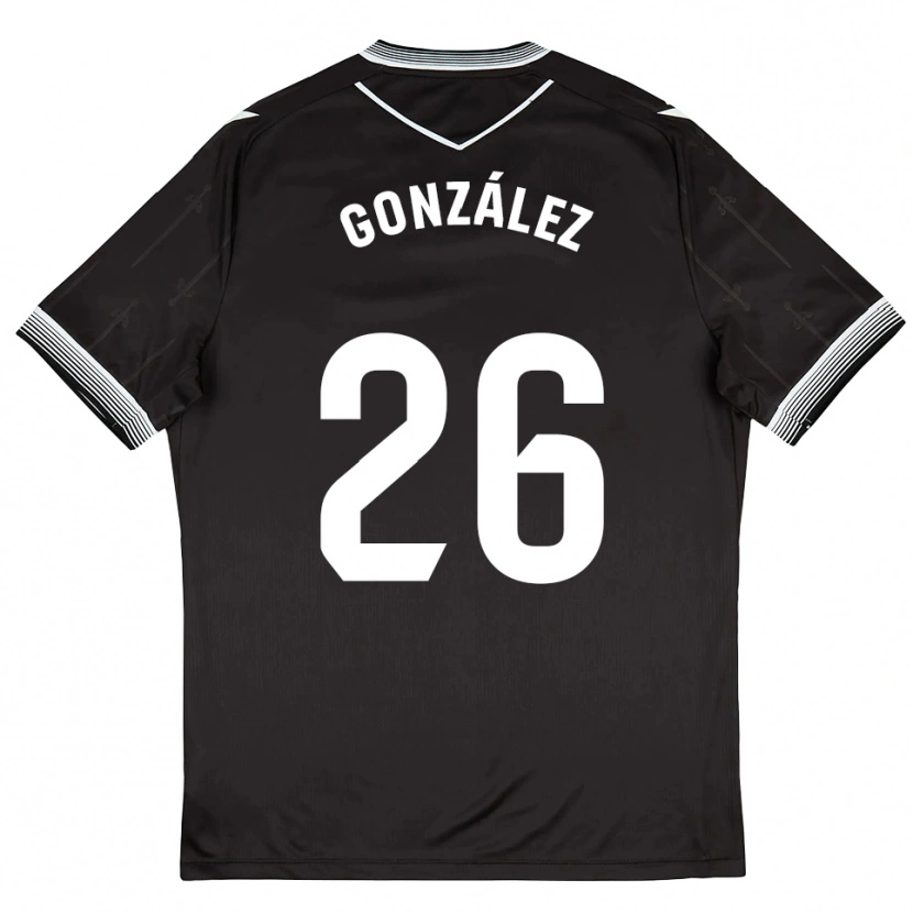 Danxen Damen Diego González #26 Schwarz Weiß Auswärtstrikot Trikot 2025/26 T-Shirt