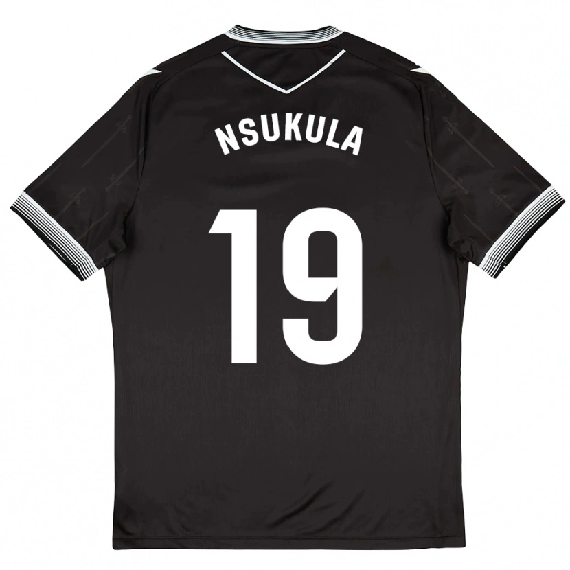 Danxen Damen Georges Nsukula #19 Schwarz Weiß Auswärtstrikot Trikot 2025/26 T-Shirt