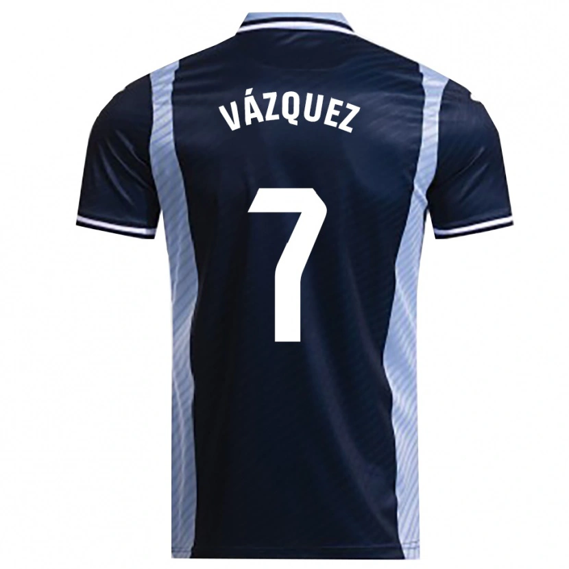Danxen Damen Álvaro Vázquez #7 Marine Himmelblau Auswärtstrikot Trikot 2025/26 T-Shirt