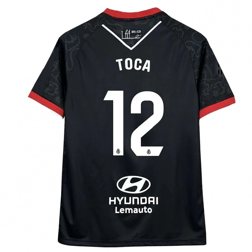 Danxen Damen Nico Toca #12 Schwarz Rot Auswärtstrikot Trikot 2025/26 T-Shirt