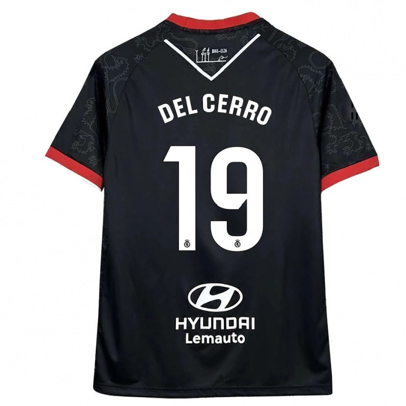 Danxen Damen Dani Del Cerro #19 Schwarz Rot Auswärtstrikot Trikot 2025/26 T-Shirt