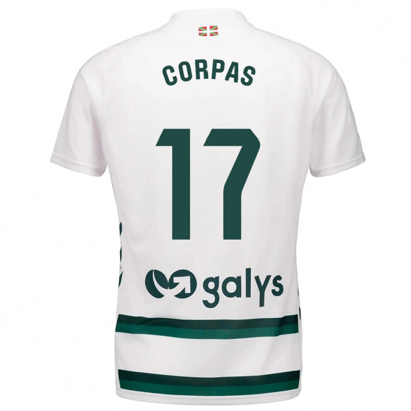 Danxen Damen José Corpas #17 Weiß Grün Auswärtstrikot Trikot 2025/26 T-Shirt