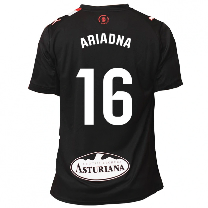 Danxen Damen Ariadna González Canteli #16 Schwarz Weiß Auswärtstrikot Trikot 2025/26 T-Shirt