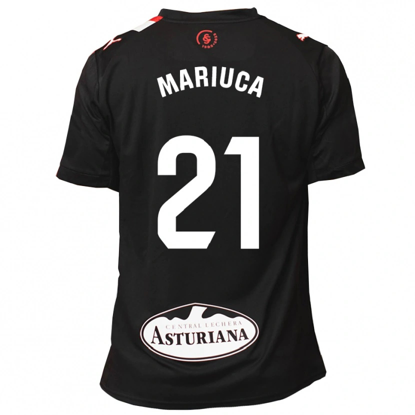 Danxen Damen María González Rodríguez #21 Schwarz Weiß Auswärtstrikot Trikot 2025/26 T-Shirt