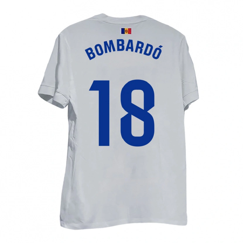 Danxen Damen Marc Bombardó #18 Weiß Blau Gelb Auswärtstrikot Trikot 2025/26 T-Shirt