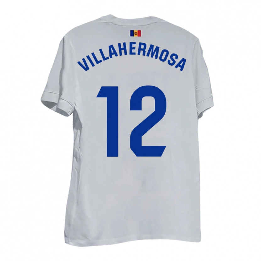 Danxen Damen Dani Villahermosa #12 Weiß Blau Gelb Auswärtstrikot Trikot 2025/26 T-Shirt