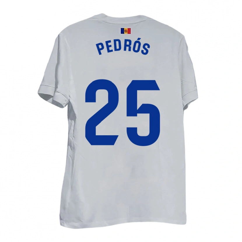 Danxen Damen Isaac Pedrós #25 Weiß Blau Gelb Auswärtstrikot Trikot 2025/26 T-Shirt