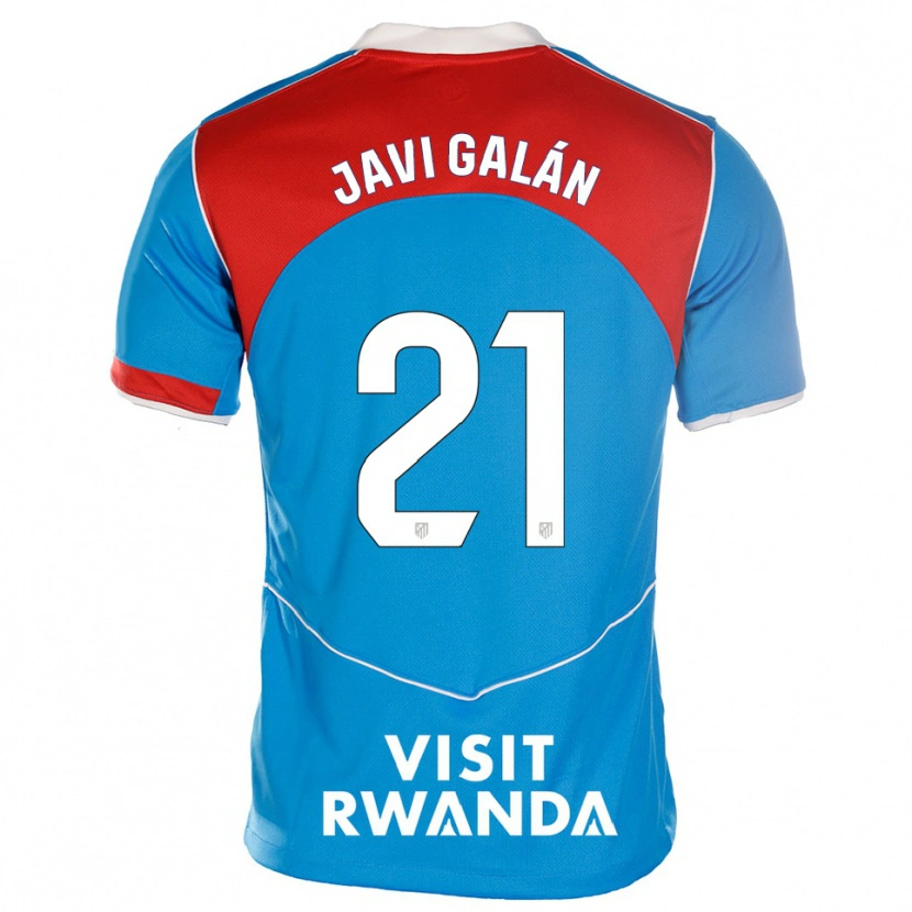 Danxen Damen Javi Galán #21 Blau Weiß Ausweichtrikot Trikot 2025/26 T-Shirt