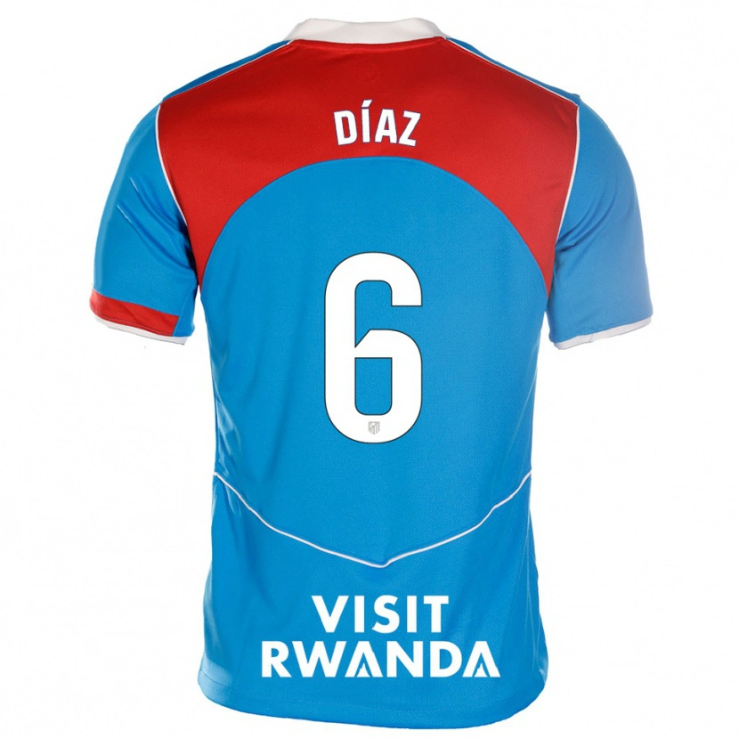 Danxen Damen Javier Díaz #6 Blau Weiß Ausweichtrikot Trikot 2025/26 T-Shirt