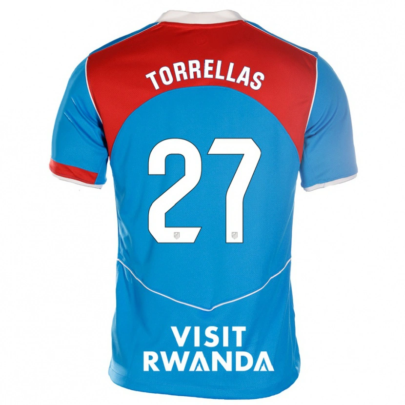 Danxen Damen Óscar Torrellas #27 Blau Weiß Ausweichtrikot Trikot 2025/26 T-Shirt
