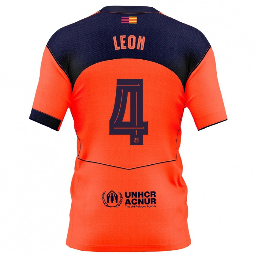 Danxen Damen Maria Pilar Leon #4 Orange Marine Ausweichtrikot Trikot 2025/26 T-Shirt
