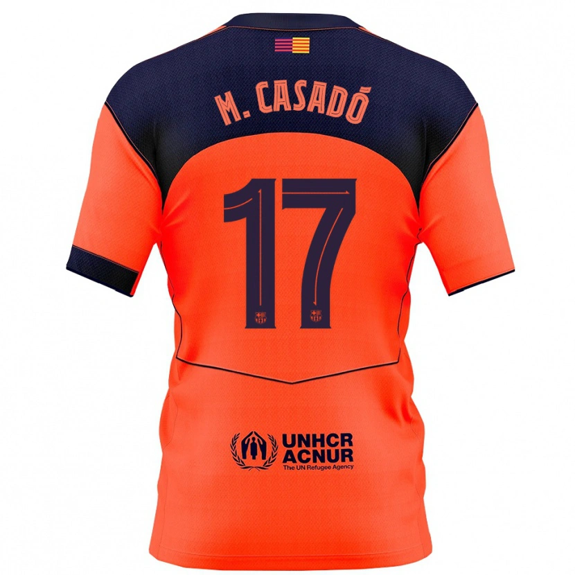 Danxen Damen Marc Casadó #17 Orange Marine Ausweichtrikot Trikot 2025/26 T-Shirt