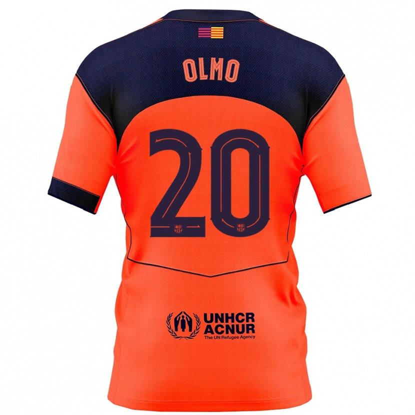 Danxen Damen Dani Olmo #20 Orange Marine Ausweichtrikot Trikot 2025/26 T-Shirt
