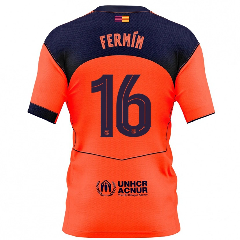 Danxen Damen Fermín López #16 Orange Marine Ausweichtrikot Trikot 2025/26 T-Shirt