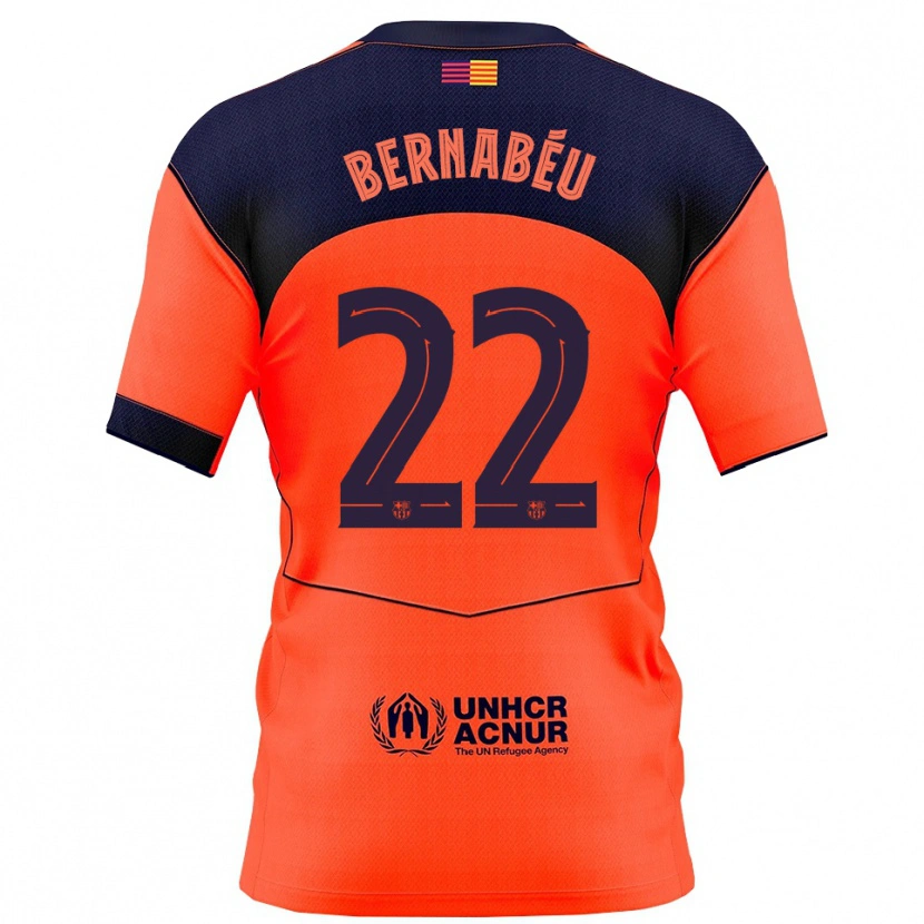 Danxen Damen Pol Bernabéu #22 Orange Marine Ausweichtrikot Trikot 2025/26 T-Shirt