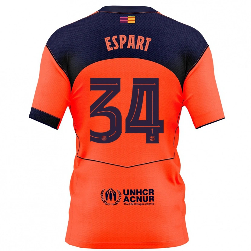Danxen Damen Xavi Espart #34 Orange Marine Ausweichtrikot Trikot 2025/26 T-Shirt