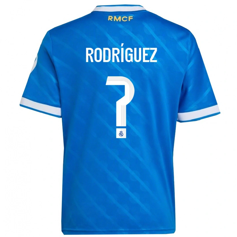 Danxen Damen Álvaro Rodríguez #0 Blau Weiß Ausweichtrikot Trikot 2025/26 T-Shirt