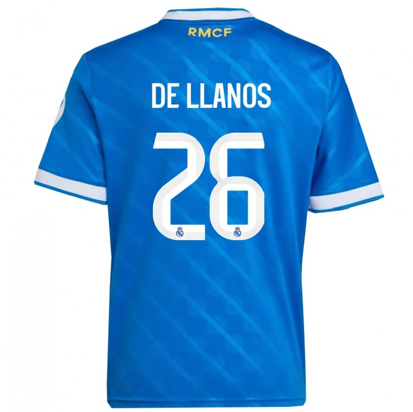 Danxen Damen Hugo De Llanos #26 Blau Weiß Ausweichtrikot Trikot 2025/26 T-Shirt