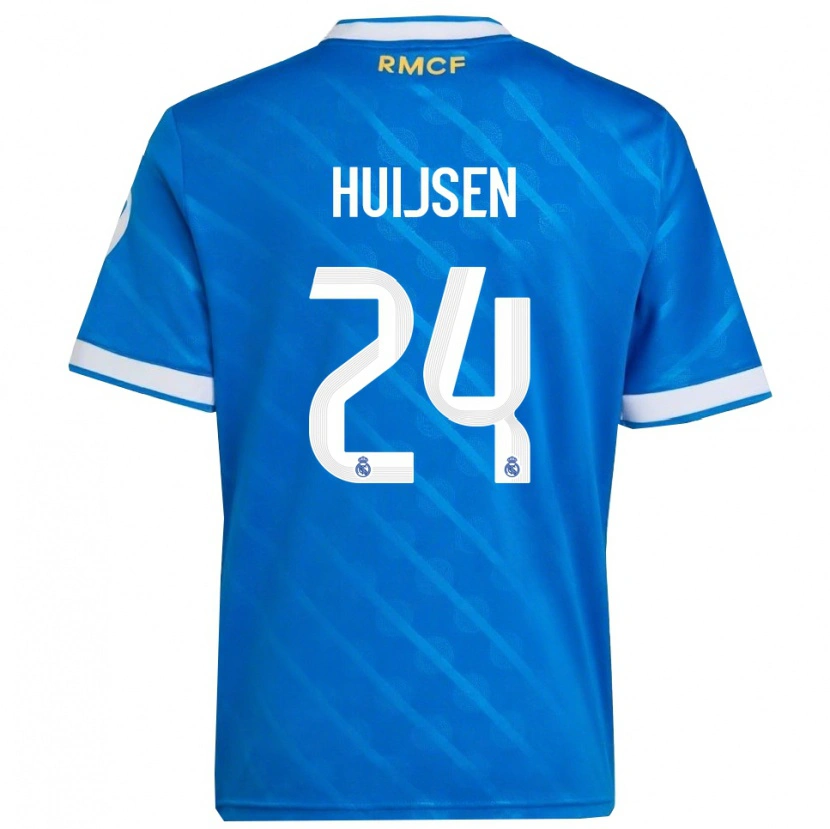 Danxen Damen Dean Huijsen #24 Blau Weiß Ausweichtrikot Trikot 2025/26 T-Shirt