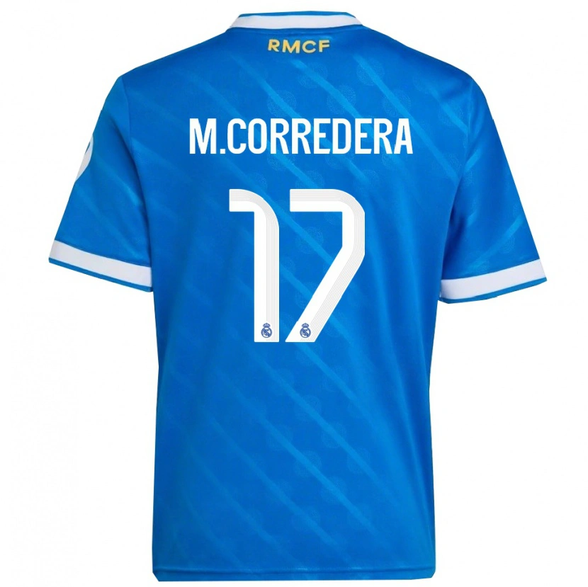 Danxen Damen Marta Corredera #17 Blau Weiß Ausweichtrikot Trikot 2025/26 T-Shirt