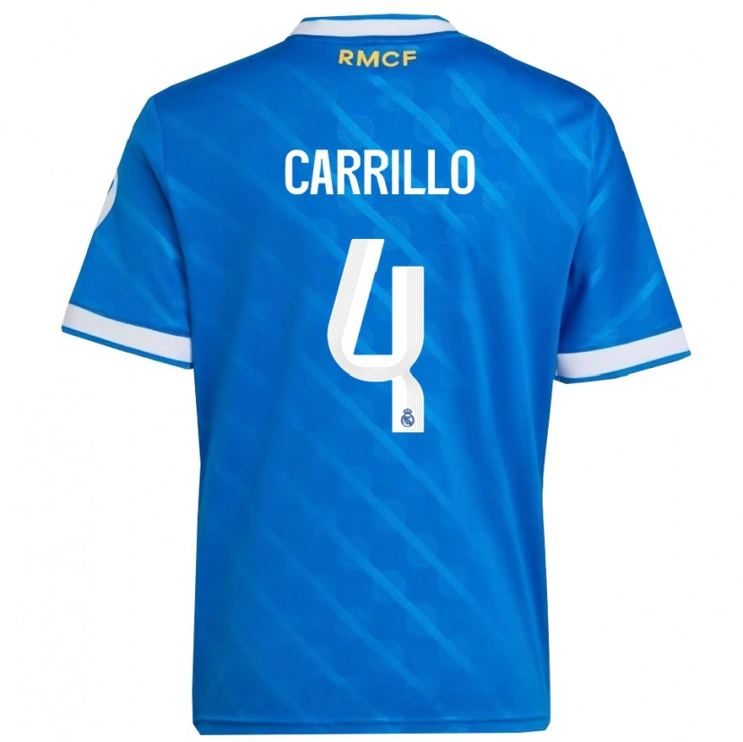Danxen Damen Alvaro Carrillo #4 Blau Weiß Ausweichtrikot Trikot 2025/26 T-Shirt