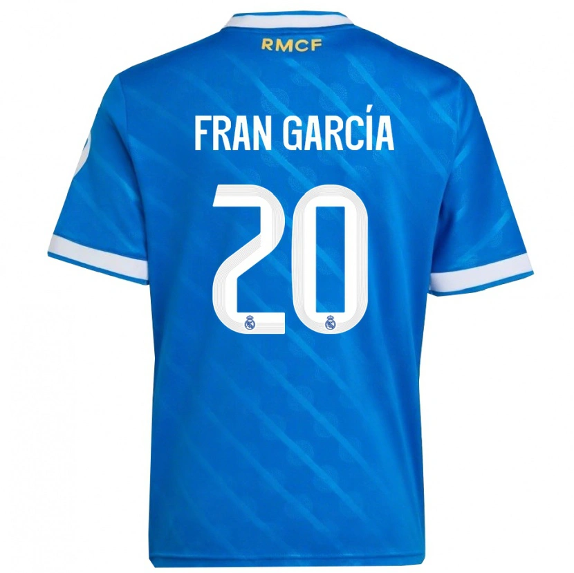 Danxen Damen Fran García #20 Blau Weiß Ausweichtrikot Trikot 2025/26 T-Shirt