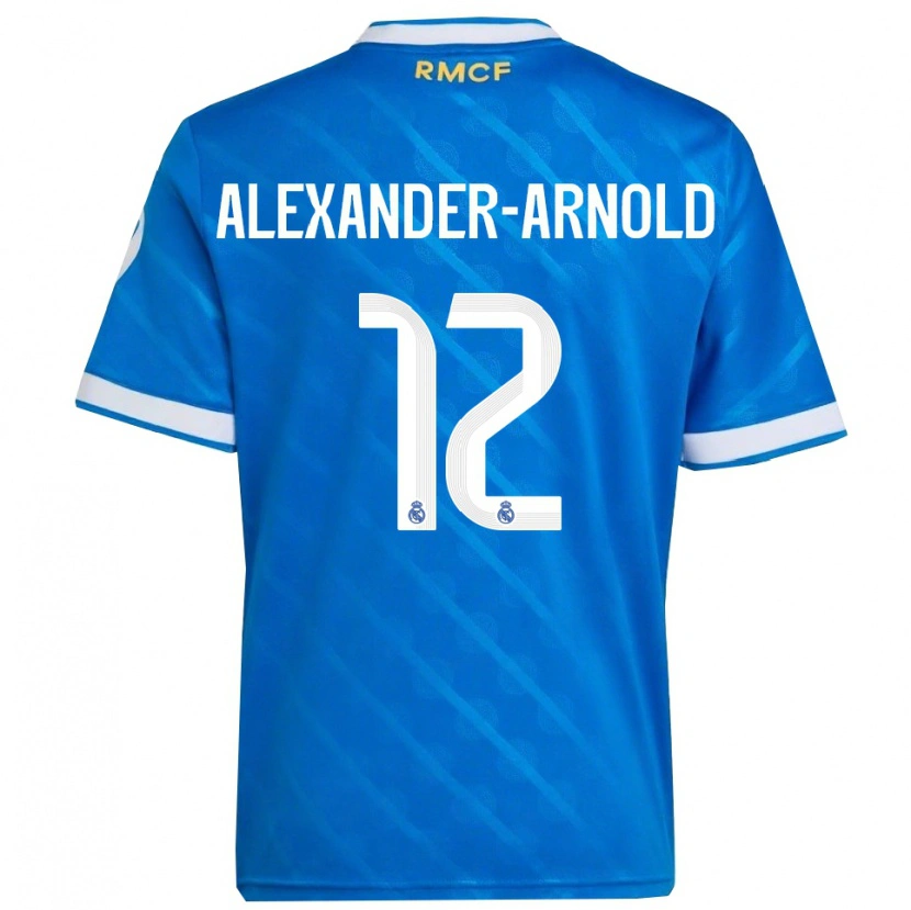 Danxen Damen Trent Alexander-Arnold #12 Blau Weiß Ausweichtrikot Trikot 2025/26 T-Shirt