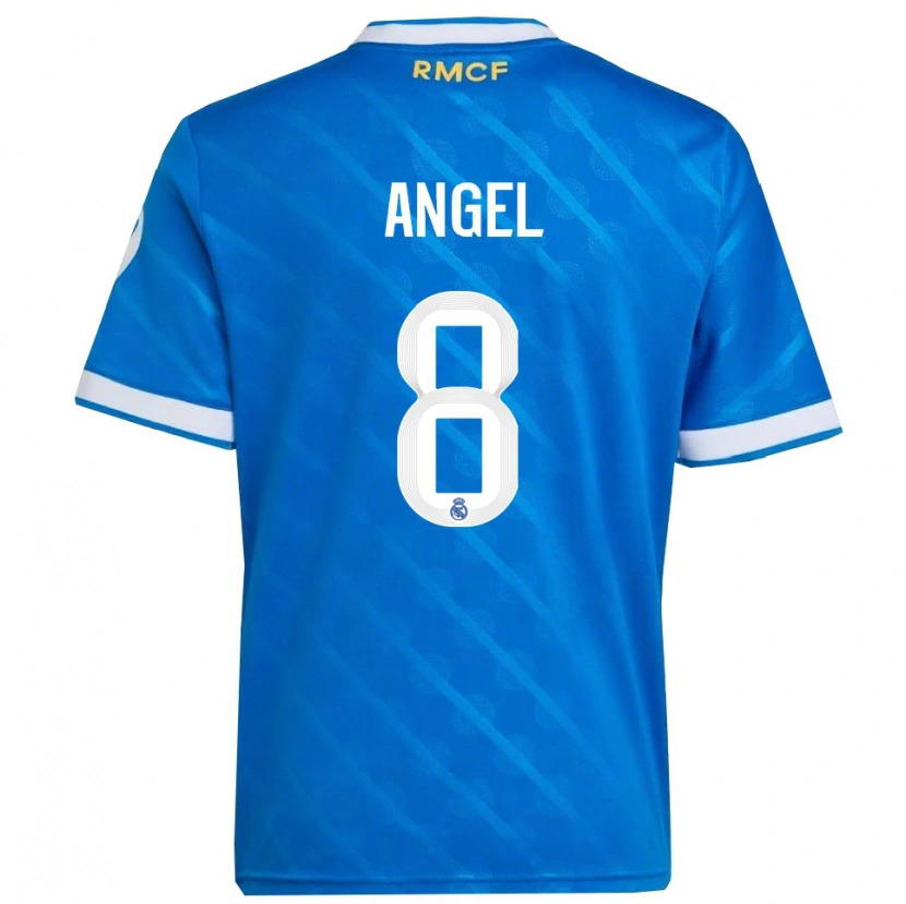 Danxen Damen Manuel Ángel #8 Blau Weiß Ausweichtrikot Trikot 2025/26 T-Shirt