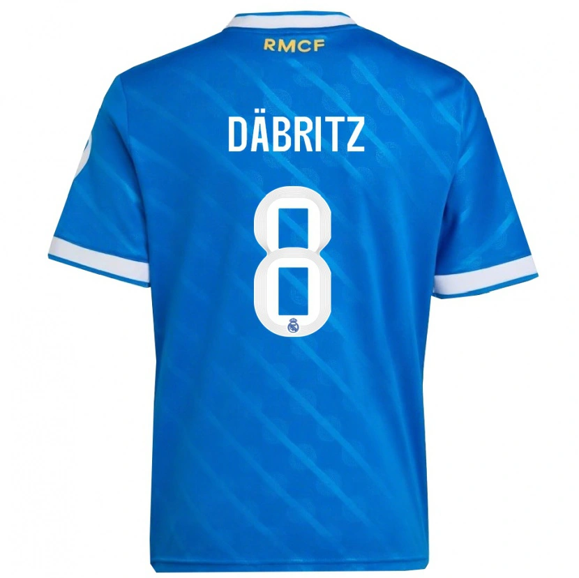 Danxen Damen Sara Däbritz #8 Blau Weiß Ausweichtrikot Trikot 2025/26 T-Shirt