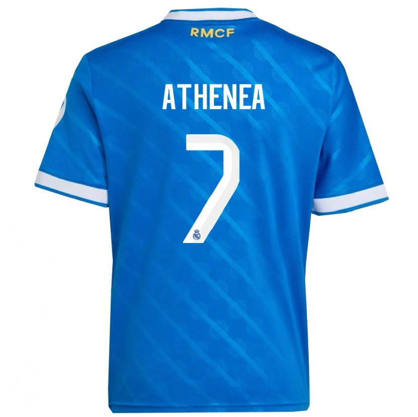 Danxen Damen Athenea Del Castillo #7 Blau Weiß Ausweichtrikot Trikot 2025/26 T-Shirt