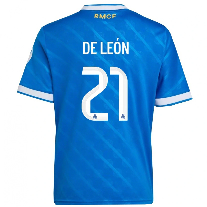 Danxen Damen Jeremy De León #21 Blau Weiß Ausweichtrikot Trikot 2025/26 T-Shirt