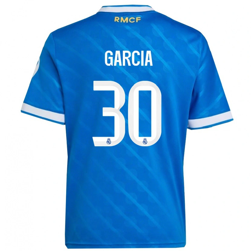 Danxen Damen Gonzalo García #30 Blau Weiß Ausweichtrikot Trikot 2025/26 T-Shirt