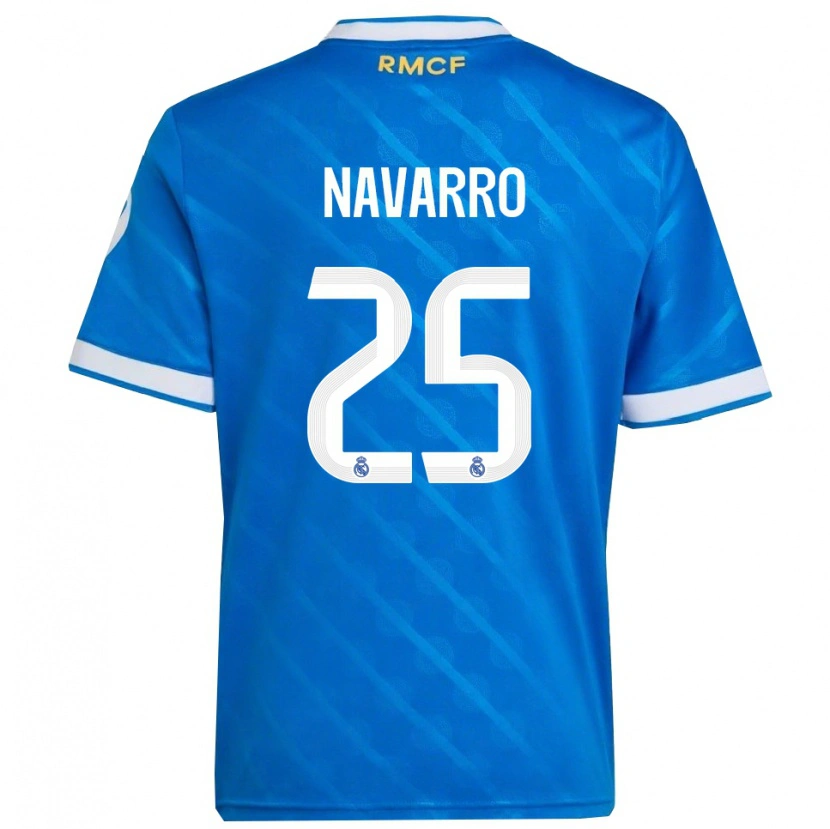 Danxen Damen Javier Navarro #25 Blau Weiß Ausweichtrikot Trikot 2025/26 T-Shirt
